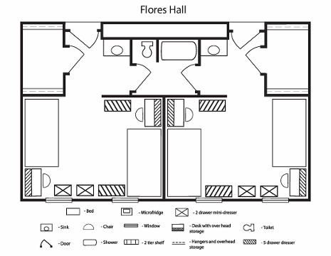 Flores Hall Interior Floorplan