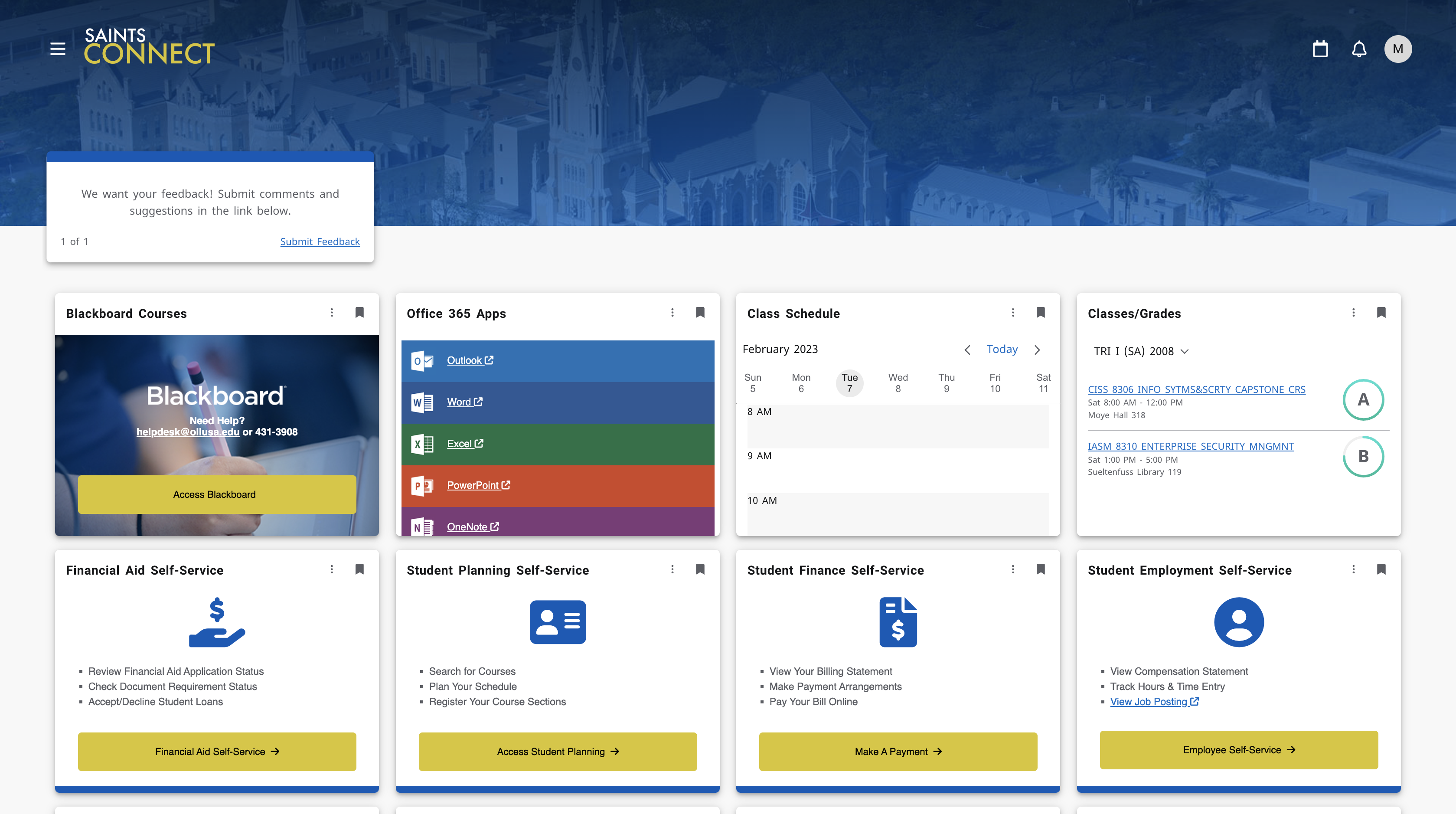 Saints Connect Dashboard