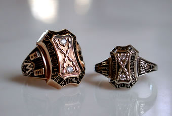 OLLU female and male class rings