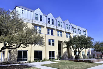 Lake View apartment building front exterior