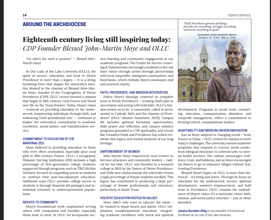 Today's Catholic Article 
