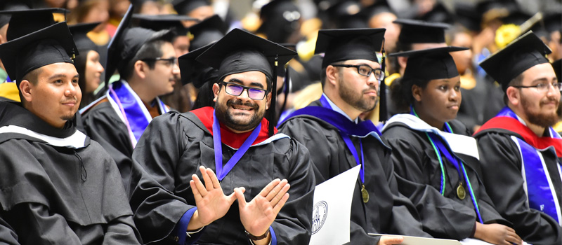 Male student at graduation