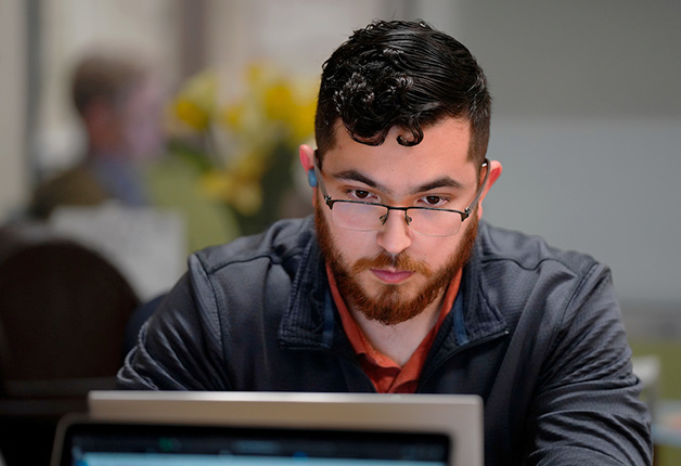 Student on laptop